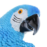 Maxbell Realistic Animal Parrot Figure for Home Garden Statues Lawn Decoration Blue