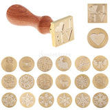 Maxbell Initial Xmas Decorative Seal Wax Sealing Stamp Wooden Handle Stick #1 Heart