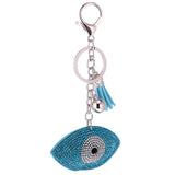 Maxbell Diamante Animal Eye Pendant Metal Key Ring Bag Decoration