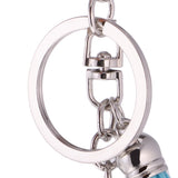 Maxbell Diamante Animal Eye Pendant Metal Key Ring Bag Decoration