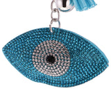 Maxbell Diamante Animal Eye Pendant Metal Key Ring Bag Decoration