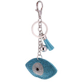 Maxbell Diamante Animal Eye Pendant Metal Key Ring Bag Decoration