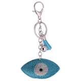 Maxbell Diamante Animal Eye Pendant Metal Key Ring Bag Decoration