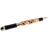 Maxbell JINHAO Golden DRAGON KING PLAY PEARL FINE 18KGP NIB FOUNTAIN PEN