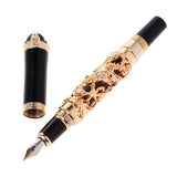 Maxbell JINHAO Golden DRAGON KING PLAY PEARL FINE 18KGP NIB FOUNTAIN PEN