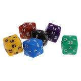 Maxbell Pack of 6pcs Multi Sided Dice for D&D TRPG Party Board Game Toys Opaque D24