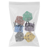 Maxbell Pack of 6pcs Multi Sided Dice for D&D TRPG Party Board Game Toys Opaque D24