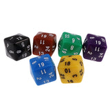 Maxbell Pack of 6pcs Multi Sided Dice for D&D TRPG Party Board Game Toys Opaque D24