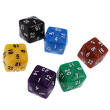 Maxbell Pack of 6pcs Multi Sided Dice for D&D TRPG Party Board Game Toys Opaque D24