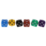 Maxbell Pack of 6pcs Multi Sided Dice for D&D TRPG Party Board Game Toys Opaque D24