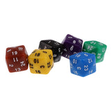 Maxbell Pack of 6pcs Multi Sided Dice for D&D TRPG Party Board Game Toys Opaque D24