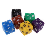 Maxbell Pack of 6pcs Multi Sided Dice for D&D TRPG Party Board Game Toys Opaque D24