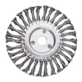 Maxbell Twist Knot Wire Wheel Brush Rust Paint Removal Tools for Grinder/Drill 180mm