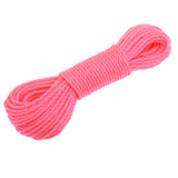 Maxbell 20m 10m Nylon Braided Rope for Camping Gardening Clothesline Pink-20m