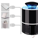 Maxbell USB Smart Mosquito Killer Insect Fly Inhaler UV LED Lamp Catcher Light Black