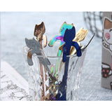 Maxbell Stainless Steel Hanging able Coffee Spoon Tableware Cartoon Cat silver