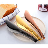 Maxbell Stainless Steel Cooking Kitchen Tong Bread Tongs Cake Fruit Pasta Food Black