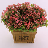 Maxbell Artificial Milan Fruit Bouquet Home Office Vase Flower Decoration Red