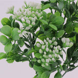 Maxbell Artificial Milan Fruit Bouquet Home Office Vase Flower Decoration White