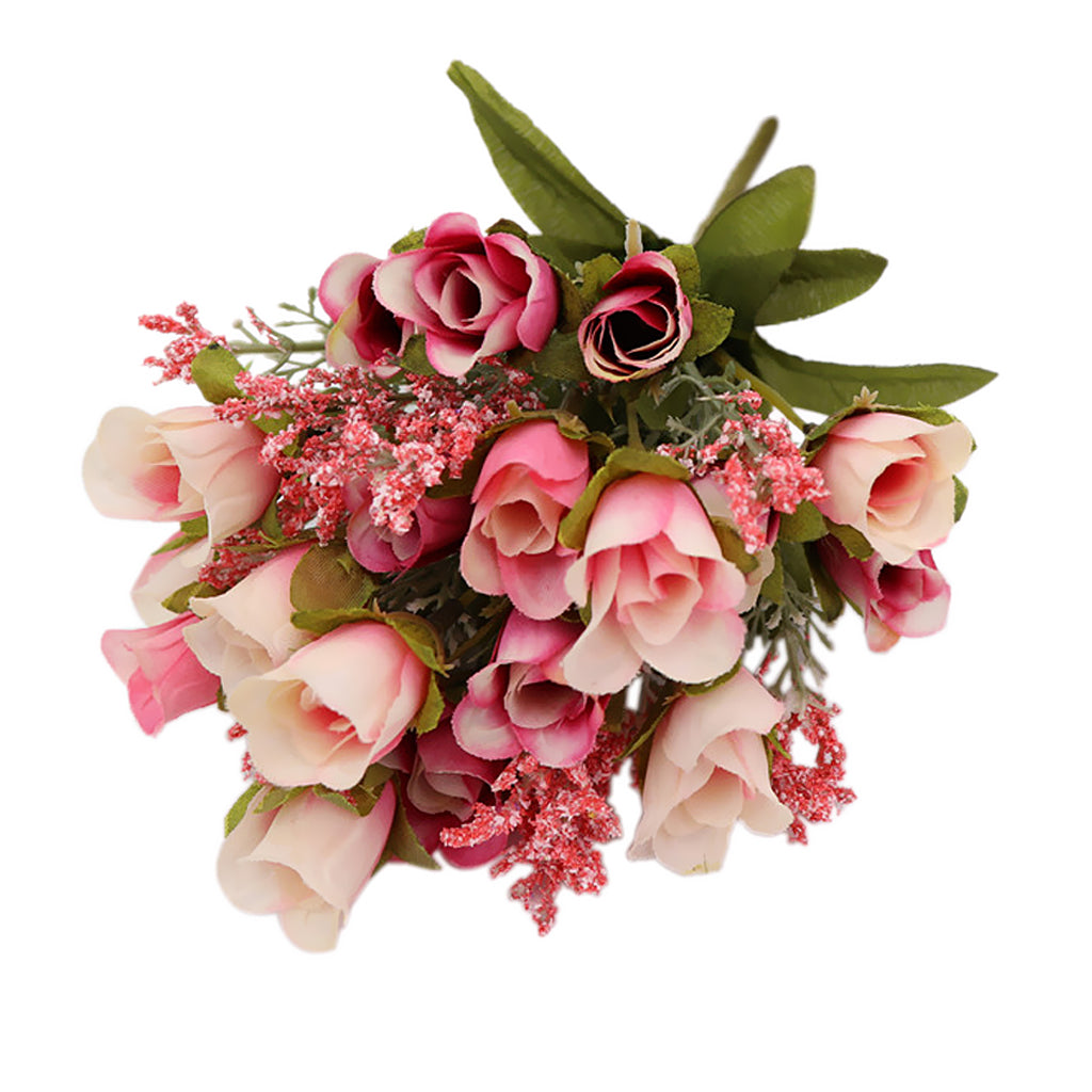 Maxbell Artificial Roses 20 Heads Bouquet for Home Garden Party Decoration Rose Red