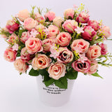Maxbell Artificial Rose Flowers For Wedding Party Garden Home Decor DIY Light Pink