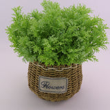 Maxbell Vanilla Bunch Artificial Plant Grass Bouquet Home Wedding Decor White Green