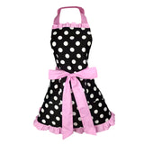 Maxbell Adjustable Apron Home Kitchen Cooking Women Cotton Aprons Bowknot Pink