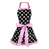 Maxbell Adjustable Apron Home Kitchen Cooking Women Cotton Aprons Bowknot Pink