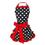 Maxbell Adjustable Apron Home Kitchen Cooking Women Cotton Aprons Bowknot Red