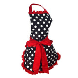 Maxbell Adjustable Apron Home Kitchen Cooking Women Cotton Aprons Bowknot Red