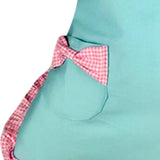 Maxbell Apron Home Kitchen Cooking Women Cotton Aprons Bowknot  Pink edge