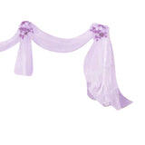 Maxbell Sheer Organza Fabric Bowknot Tulle Party Wedding Table Runner lavender