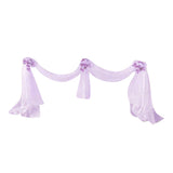 Maxbell Sheer Organza Fabric Bowknot Tulle Party Wedding Table Runner lavender