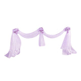 Maxbell Sheer Organza Fabric Bowknot Tulle Party Wedding Table Runner lavender
