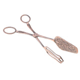 Maxbell Buffet Party Catering Serving Tongs Salad Tongs Cake Bread Clip Bronze #2