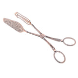 Maxbell Buffet Party Catering Serving Tongs Salad Tongs Cake Bread Clip Bronze #2