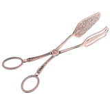 Maxbell Buffet Party Catering Serving Tongs Salad Tongs Cake Bread Clip Bronze #2
