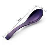 Maxbell Home Kitchen Stainless Steel Soup Spoon Coffee Spoon Table Spoon Purple