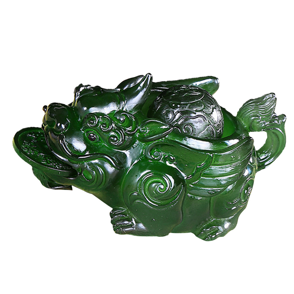 Maxbell Tea Pets Ornaments Pi Xiu Pi Yao Fortune Table Decoration Ornament Green