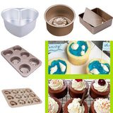 Maxbell Nonstick Box Cake Tin Pastry Bread Pie Baking Mold Bakeware Heart 8inches