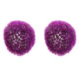 Maxbell Artificial Topiary Ball Decorative Garden Pants Ball Home Decor Purple 27cm