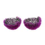 Maxbell Artificial Topiary Ball Decorative Garden Pants Ball Home Decor Purple 27cm