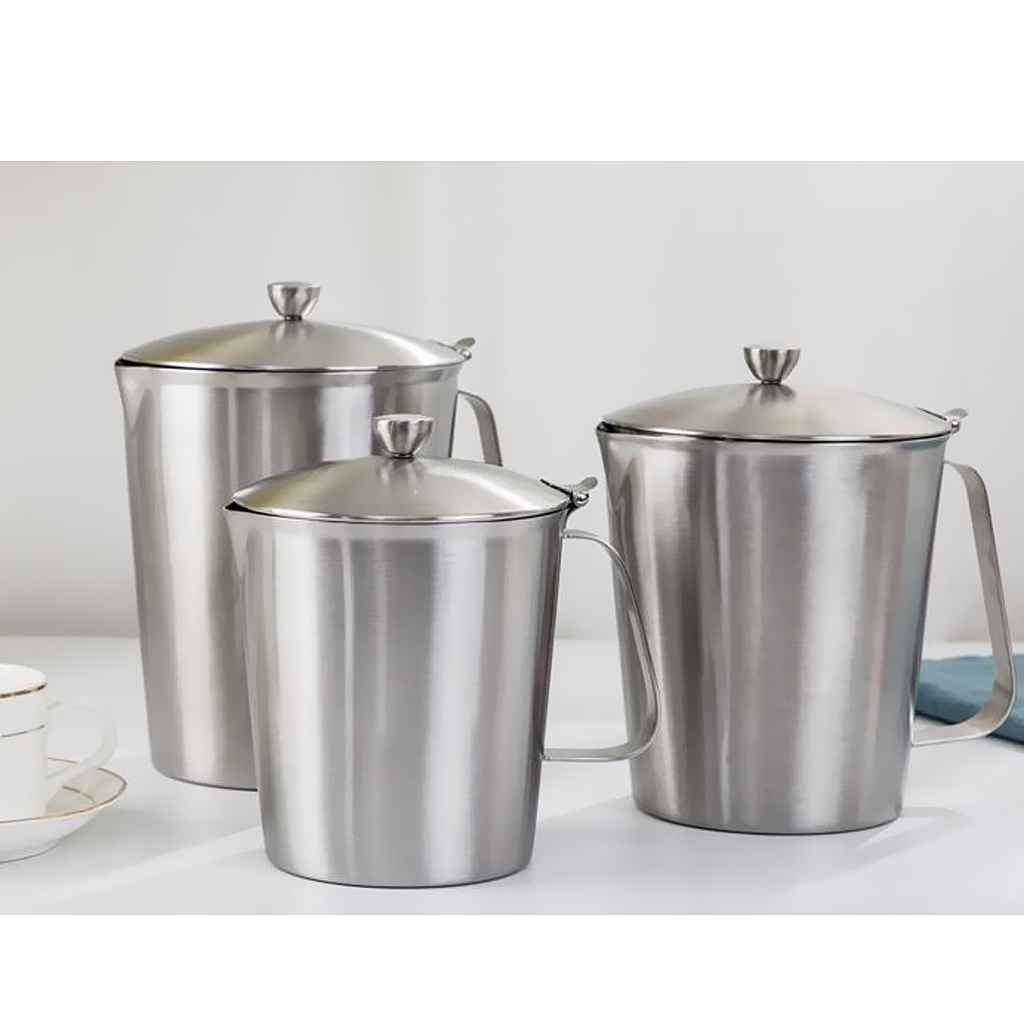 Maxbell Stainless Steel Creative Coffee Tea Mug Cup with Lid and Graduation 1000ml