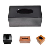 Maxbell Wooden Tissue Paper Storage Box Car Napkin Case Cover Holder Black Rectangle