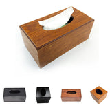 Maxbell Wooden Tissue Paper Storage Box Car Napkin Case Cover Holder Black Rectangle