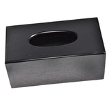 Maxbell Wooden Tissue Paper Storage Box Car Napkin Case Cover Holder Black Rectangle