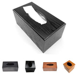 Maxbell Wooden Tissue Paper Storage Box Car Napkin Case Cover Holder Black Rectangle