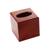 Maxbell Wooden Tissue Paper Storage Box Car Napkin Case Cover Holder Brown Square