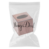 Maxbell Wooden Tissue Paper Storage Box Car Napkin Case Cover Holder Brown Square