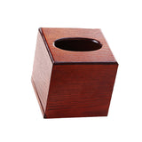 Maxbell Wooden Tissue Paper Storage Box Car Napkin Case Cover Holder Brown Square